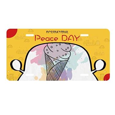 Imagem de DIYthinker Aquarela Biscoitos Barra Cones Sorvete Placa Placa Placa de Carro Decoração Dia da Paz