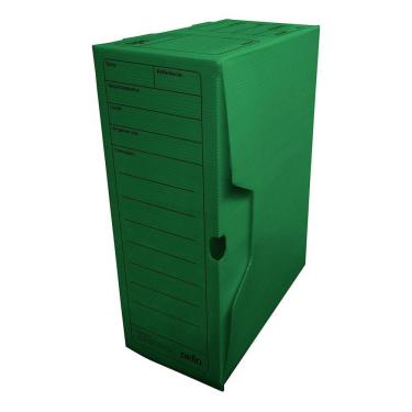 Imagem de 10 Caixa Arquivo Morto Organização Ofício Polionda Plástico - Verde