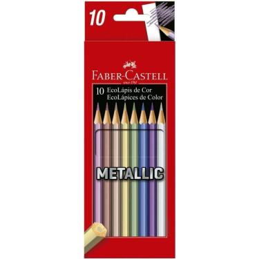 Imagem de Lápis De Cor Faber-Castell EcoLápis Metallic Com 10 Cores