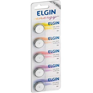 Imagem de Bateria Elgin CR2025 3V de Lítio – Cartela com 5 Unidades, Alta Durabilidade