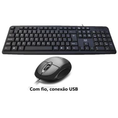 Imagem de KIT TECLADO E MOUSE COM FIO 1200 Dpi - MULTI - TC065 E MO300
