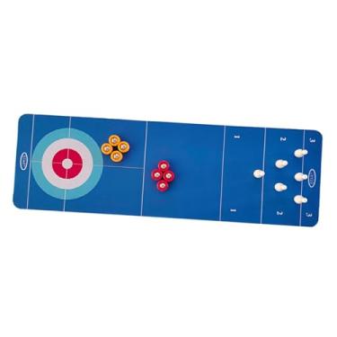 Imagem de YIJU Conjunto de jogos de tabuleiro 3 em 1, jogo de boliche, jogo divertido para família, jogo de mesa shuffleboard interno portátil para adultos e