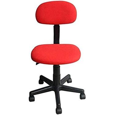 Imagem de Cadeira Boss Cadeira de escritório Cadeira de trabalho estofada sem braços Cadeira de escritório ergonômica para computador preta (cor: vermelho tamanho: 4156 cm) interesting