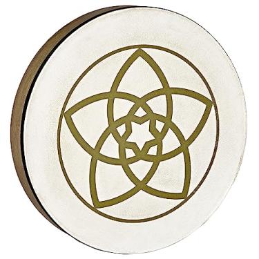 Imagem de Meinl Sonic Energy Tambor de mão HD16WB-VF 40,64 cm, marrom nogueira com símbolo de flor Vênus