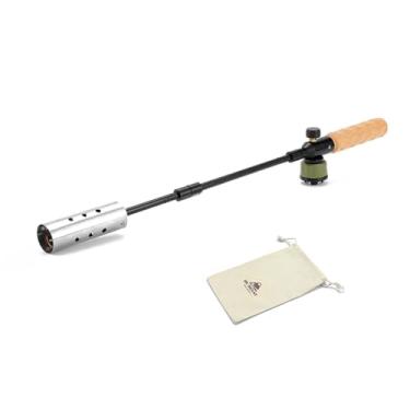 Imagem de CIADAZ Punho de madeira acampamento destacável gastorch alta potência ao ar livre portátil queimadores ferramenta queima de carvão piquenique churrasco cozinhar lança-chamas