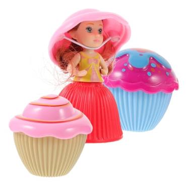 Imagem de Toyvian 9 Peças bonecas de remendo de repolho bonecos de cupcake miniboneca mini bonecas para garota crianças brinquedo copos de papel Princesa bebê Polly Copo de papel filho