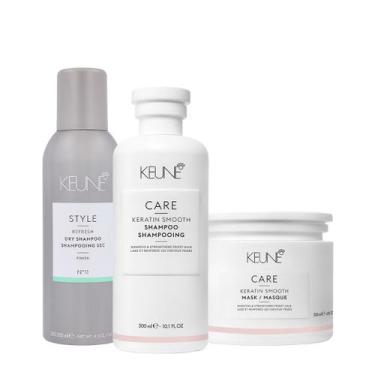 Imagem de Kit Keune Care Keratin Smooth Shampoo Máscara E Style Dry Nº11 (3 Prod