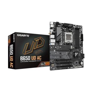 Imagem de GIGABYTE Placa-mãe B650 UD AC (rev. 1.0) AM5 LGA 1718 AMD B650 ATX de 5 anos, DDR5, PCIe 4.0 M.2, PCIe 4.0, USB 3.2 Gen2x2 Type-C, GbE LAN