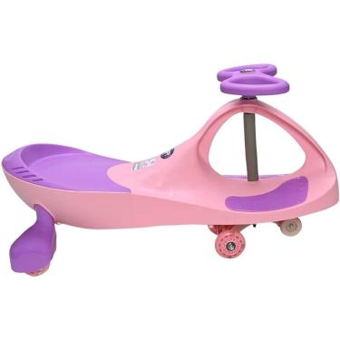 Imagem de Carrinho De Rolimã Gira Gira Infantil Zippy Car Até 100Kg Com Rodas De Led Zippy Toys Rosa