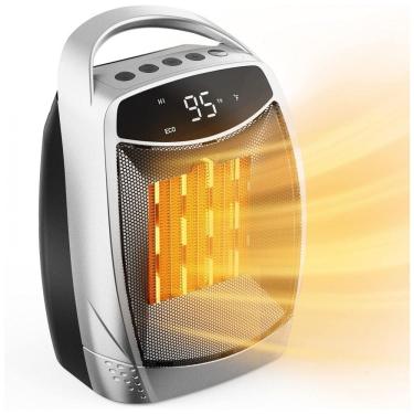 Imagem de Aquecedor Elétrico Portátil com 4 Modos, 1500W 110V, GiveBest, Prata
