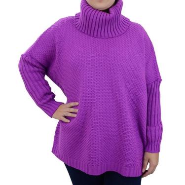 Imagem de Poncho Feminino Darluam Gola Alta Fucsia - 3030-Feminino