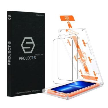 Imagem de Project-S 2 protetores de tela MAGIC Glass com o melhor aplicador patenteado dos EUA para iPhone 13 Mini (5,4 polegadas) com garantia de substituição vitalícia + VPN premium de 1 mês