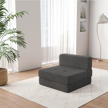 Imagem de ZeeFu Sofá-cama dobrável - Futon de espuma viscoelástica conversível para sala de estar/dormitório/hóspedes/escritório/caravanas/estúdio