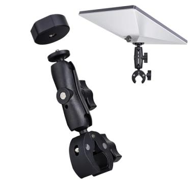 Imagem de POWRIG Mini suporte Starlink para escada de trailer, suporte de rack de teto para trailer, suporte de tripé com adaptador de alumínio de 0,6 cm -20 e braçadeira de poste de ângulo ajustável