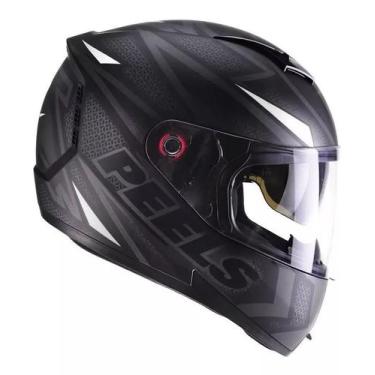 Imagem de Capacete Peels Icon Fast Preto Branco Viseira Interna Solar, 60