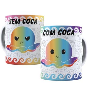 Imagem de Canecas de Porcelana Branca Personalizadas Polvo do Humor (sem coca/com coca)