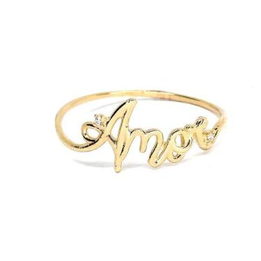 Imagem de Anel de ouro 18k Amor - Elegancy Joias, 11