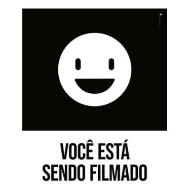 Imagem de Kit 3 Placas Desenho - Você Está Sendo Filmado - Sinalizo