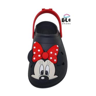 Imagem de Babuche infantil menina sandália - Bile Shoes, Preto, 27/28