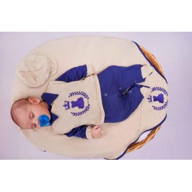 Imagem de Saída de Maternidade Menino Coleção Elegance Tamanho P - 04 Peças - Pr