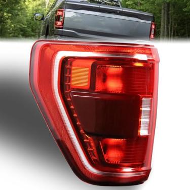 Imagem de Nakuuly Luzes traseiras com ponto cego compatíveis com Ford F150 2021 2022 2023 Luz traseira do lado esquerdo do motorista lâmpada de freio traseiro tipo halogênio sem lâmpada # ML3Z13405C (módulo não