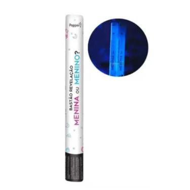 Imagem de Bastão Neon Para Chá Revelação Colorido - 30cm - Popper, Azul