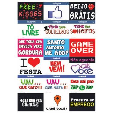 Imagem de Adesivo Plaquinhas de Festas - 18 Unidades - Festa Chic