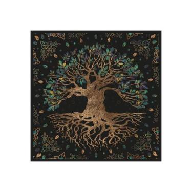Imagem de Toalha Para Leitura de Tarô Árvore da Vida Mística 70CM - Flash