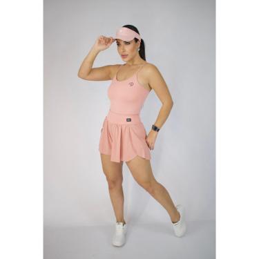 Imagem de Short Saia Corrida Beach Tennis Academia Com Bolso Ginástica Sport Treino-Feminino