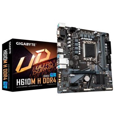 Imagem de Placa Mãe Gigabyte H610M H DDR4, Chipset H610, Intel LGA 1700, mATX, DDR4