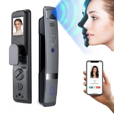 Imagem de Fechadura de porta com reconhecimento facial 3D, desbloqueio remoto de instantâneo - sua aplicação, impressão digital cartão Ic fechadura de porta com senha digital