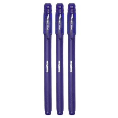 Imagem de Kit 03 Caneta Gel EnerGel Makkuro 0.5mm PENTEL  Escrita Macia Secagem 