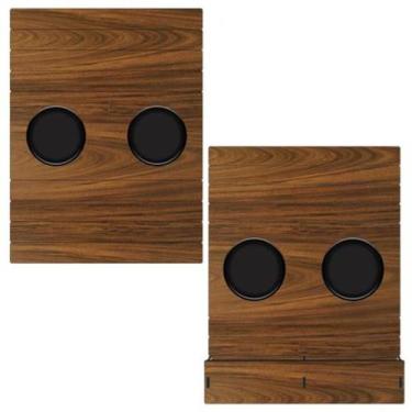 Imagem de Esteira para braço de sofá com porta controle e copos cor ipê - Estfle