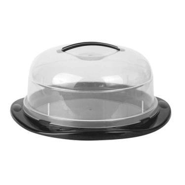 Imagem de Boleira com Tampa de Trava e Alça Barcelona Porta Bolo de Mesa Plástic