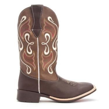 Imagem de Bota Texana Feminina Cano Longo Dia Dia Trabalho Passeio - Kapell, Mar