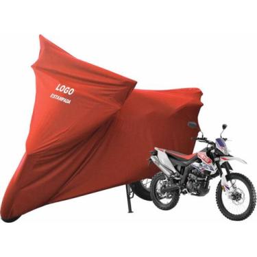 Imagem de Capa Protetora Para Moto Aprilia RS Com Logo - Mz, Vermelha