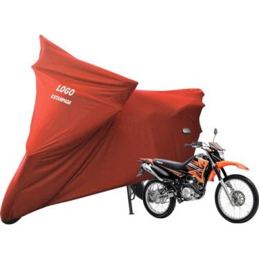 Imagem de Capa De Cobrir Moto Yamaha XTZ 125X Não Risca Pintura - Mz, Vermelha