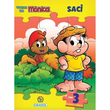 Imagem de Turma Da Mônica Livro Quebra-cabeça -Saci - Com 3 Quebra-cabeças