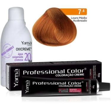 Imagem de Coloração Professional Color 7.4 Louro Médio Acobreado + Ox 20vol. - Y
