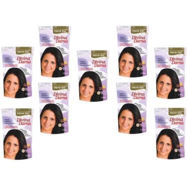 Imagem de Hene Em Gel Jaborandi 09x180gr Divina Dama Preto Medio (Preto Natural)
