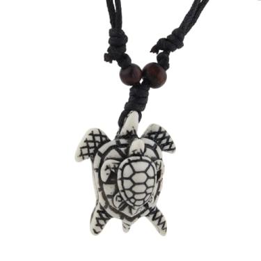 Imagem de Scddboy Colar com pingente de tartaruga marinha havaiana para mulheres e homens – cordão ajustável para surfista