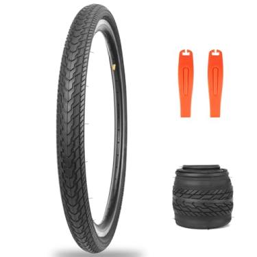 Imagem de Kits de substituição de pneu de bicicleta de 66 x 4,5 cm, 1 pacote, 66 cm, pneus de bicicleta dobráveis de substituição com 2 alavancas, adequado para pneus de bicicleta 66 x 4,5 cm, 66 x 4,95 cm, 26