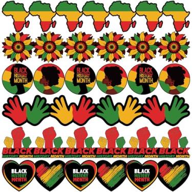 Imagem de 26 m Mês da História Negra Sala de Aula Borda Quadro de Avisos Celebração Afro-Americana Decoração de Boletins Feliz Mês da História Negra Decorativos Diversidade Recortes de Papel para Crianças