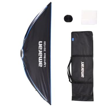 Imagem de Aputure Caixa de luz Amaran 30x120 Square Bowens Mount Softbox, Difusão Incluída, Grade de Controle de Luz e Bolsa de Transporte para 200X/300C/150C/100D