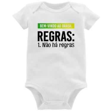 Imagem de Body Bebê Regras: Não há regras - Foca na Moda, Branco, G