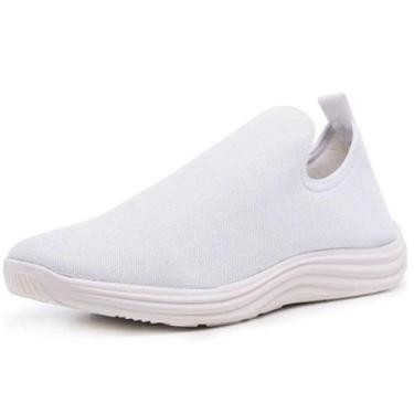 Imagem de Tênis Slip On Palmilha De Gel Esporão Academia  - Tk Moda, Branco, 43