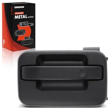 Imagem de A-Premium Maçaneta exterior de metal atualizada do lado do motorista traseiro esquerdo compatível com Ford F-150 F150 2004-2014 Crew Cab Pickup & Lincoln Mark LT 2006-2008, Primed Black, Replace#