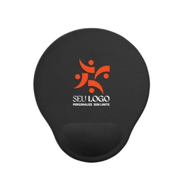 Imagem de Kit 10 Mouse Pad Personalizado 20x23 Ergonômico Apoio Punho (Preto)
