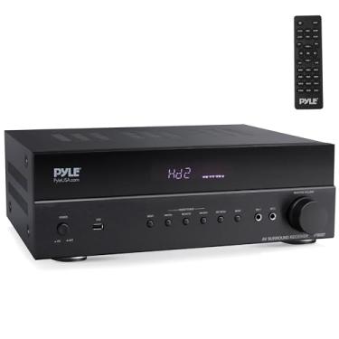 Imagem de Pyle Receptor De Home Theater Hi-Fi De 5.2 Canais - Sistema De Amplificador Estéreo De Som Surround Bt Sem Fio 1000 W Max Com Suporte 4K Ultra Hd, Mp3/Usb/Dac, Ideal Para Experiência De Áudio Domést