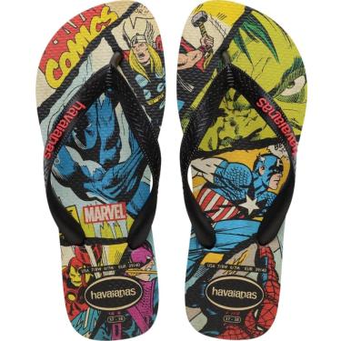 Imagem de Chinelo Dedo Masculino Casual Dia a Dia Passeio Praia Havaianas Top Marvel Classics